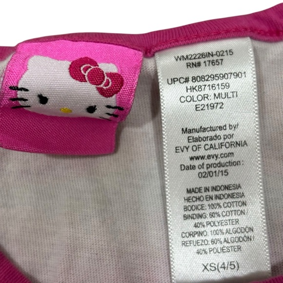 Hello Kitty Girls XS 4 dress multicolor toddler girls cute dress pink kitty baby - Picture 4 of 5